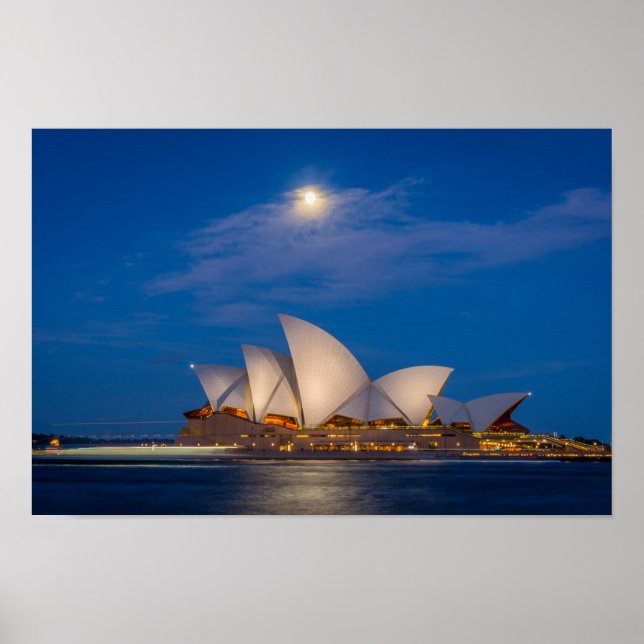Sydney Opera at night Poster (Front)