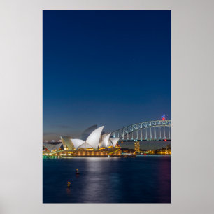 Sydney Opera at night Poster