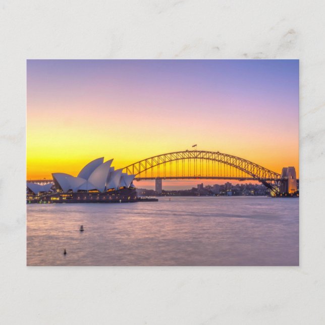 Sydney Opera at sunset Postcard (Front)