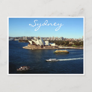 sydney opera boats postcard