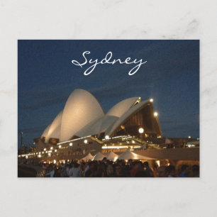 sydney opera dusk postcard