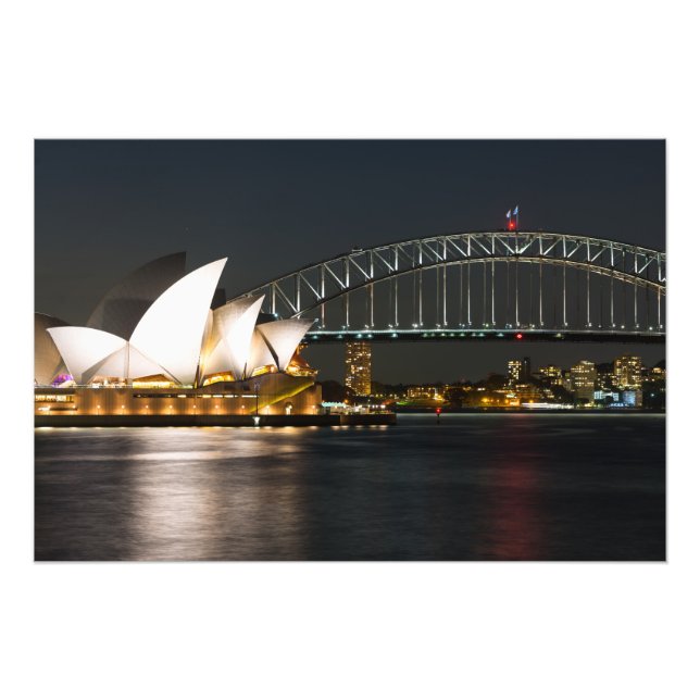 Sydney Opera house and Harbour bridge Photo Print (Front)