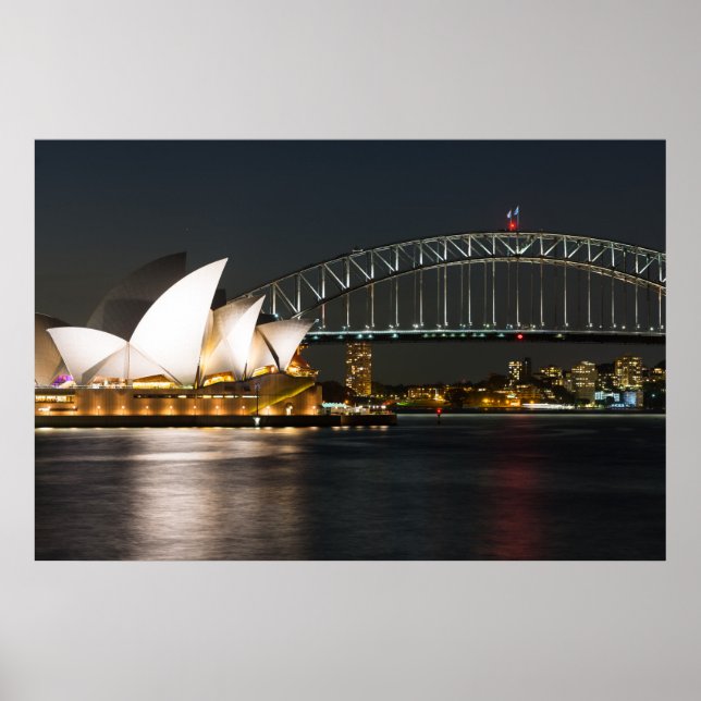 Sydney Opera house and Harbour bridge Poster (Front)