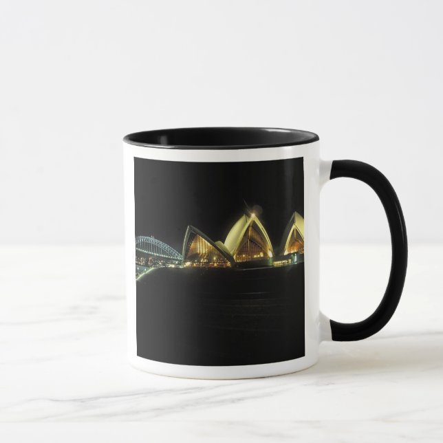 Sydney Opera House at night, New South Wales, 2 Mug (Right)