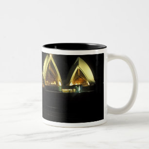 Sydney Opera House at night, New South Wales, 2 Two-Tone Coffee Mug
