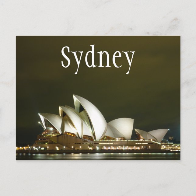 Sydney Opera House at Night, Sydney, Australia Postcard (Front)