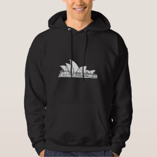 Sydney Opera House Australia drawing sketch Hoodie