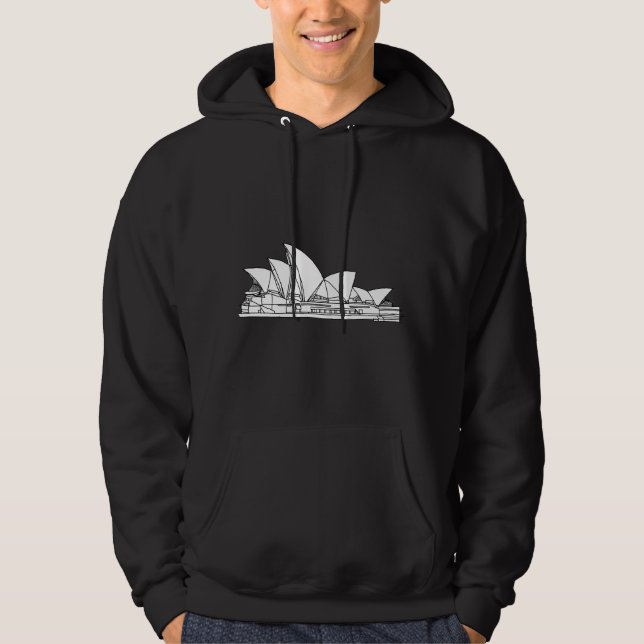Sydney Opera House Australia drawing sketch Hoodie (Front)
