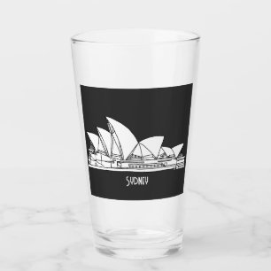 Sydney Opera House Australia drawing sketch Hoodie Glass