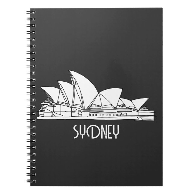 Sydney Opera House Australia drawing sketch Notebook (Front)