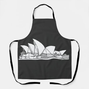 Sydney Opera House Australia drawing souvenir Apron