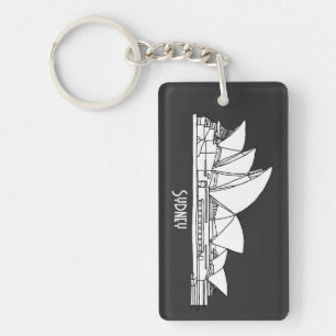 Sydney Opera House Australia drawing souvenir  Key Ring