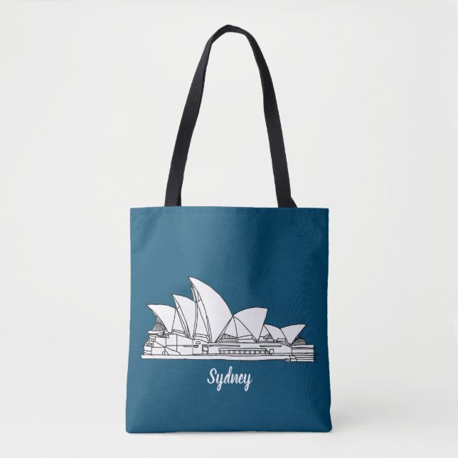Sydney Opera House Australia drawing souvenir Tote Bag (Front)