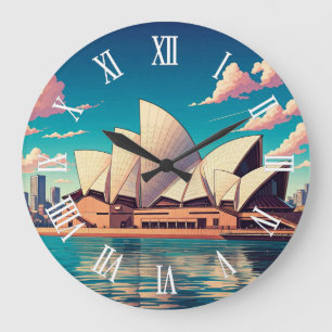 Sydney Opera House Australia Large Clock
