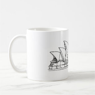 Sydney Opera House Australia outline print Coffee Mug