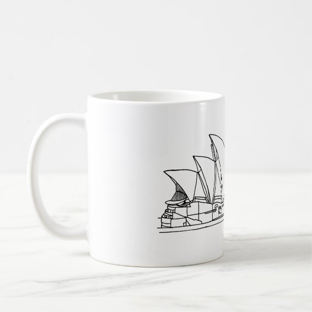 Sydney Opera House Australia outline print Coffee Mug (Left)