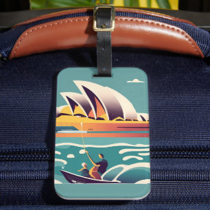 Sydney Opera House Australia painting souvenir Luggage Tag