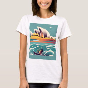 Sydney Opera House Australia painting souvenir T-Shirt