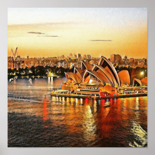 Sydney Opera House, Australia Poster