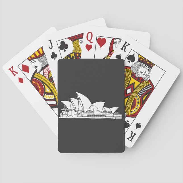 Sydney Opera House Australia tourist landscape Playing Cards (Back)