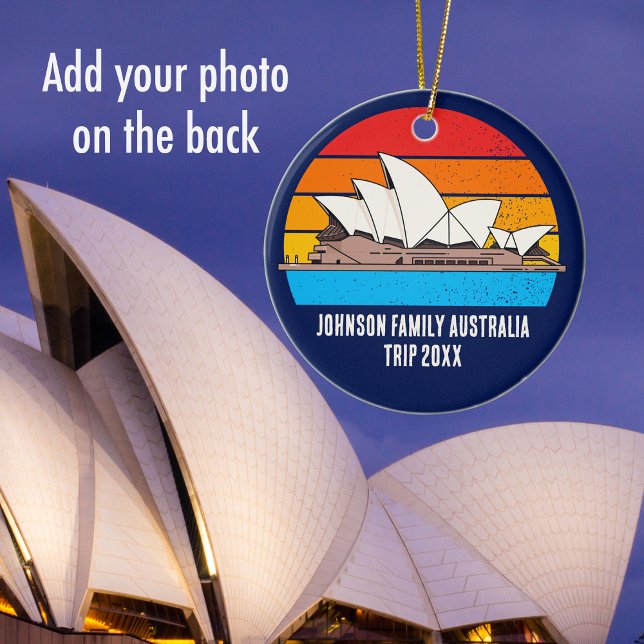 Sydney Opera House Australia Trip Custom Photo Ceramic Tree Decoration (Creator Uploaded)