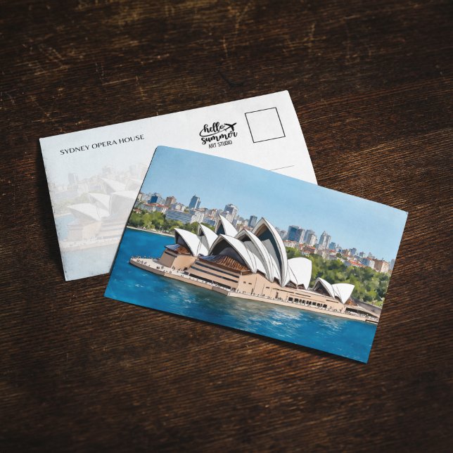 Sydney Opera House Australia Watercolor Postcard (Creator Uploaded)