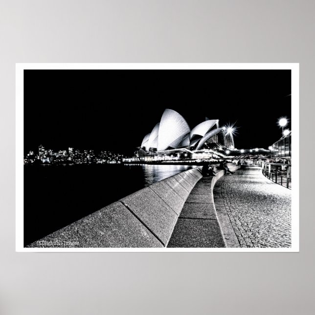 Sydney Opera House B&W Poster (Front)