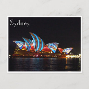 sydney opera house bright sails postcard