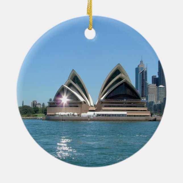 Sydney Opera House Ceramic Tree Decoration (Back)