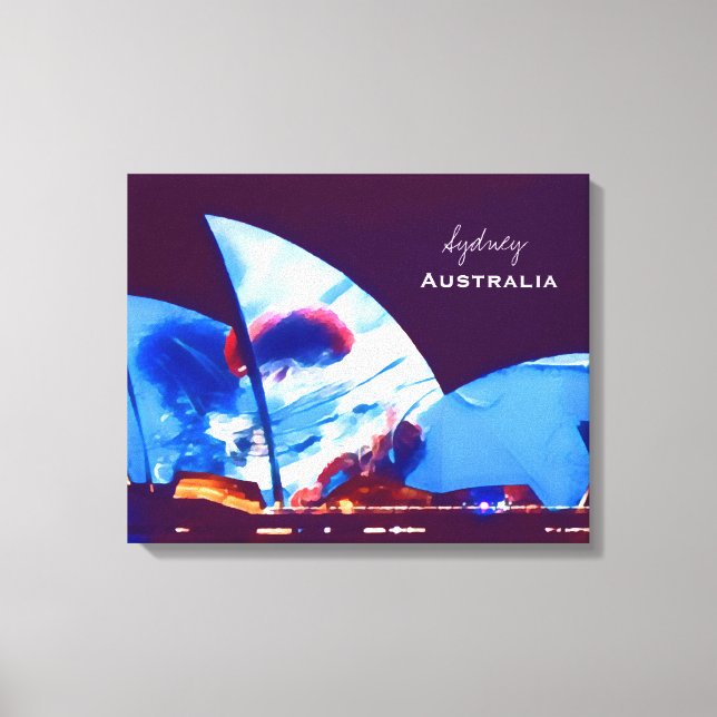 Sydney Opera House colourful Australia Canvas Print (Front)