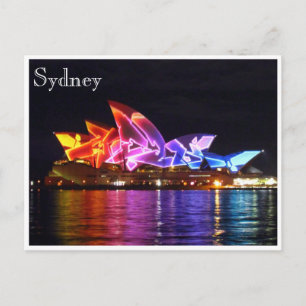 sydney opera house electric postcard