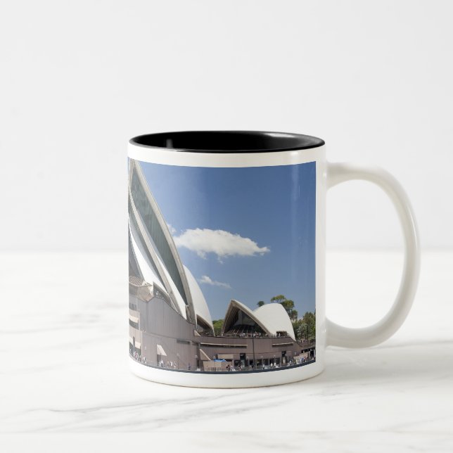 Sydney Opera House exterior, Sydney, New South Two-Tone Coffee Mug (Right)