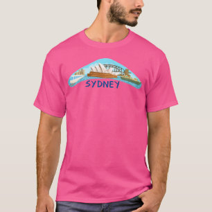 Sydney Opera House Harbour Bridge Boomerang T-Shirt