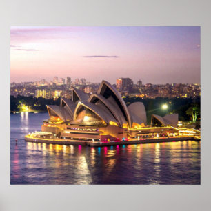 Sydney Opera House in the Evening Poster