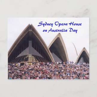 Sydney Opera House on Australia Day Postcard
