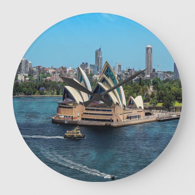 Sydney - OPERA HOUSE - panorama Large Clock (Front)