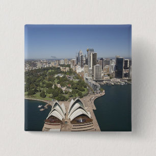 Sydney Opera House, Royal Botanic Gardens, CBD 15 Cm Square Badge