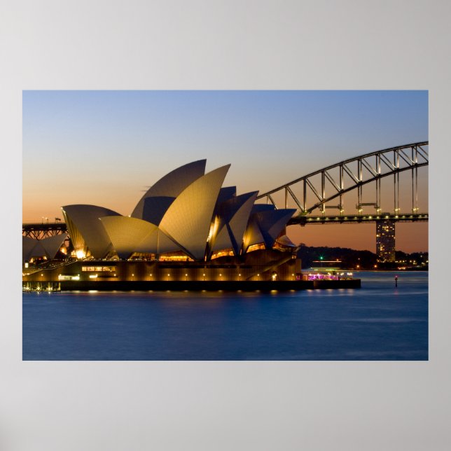 Sydney Opera House & Sydney Harbour Bridge Poster (Front)