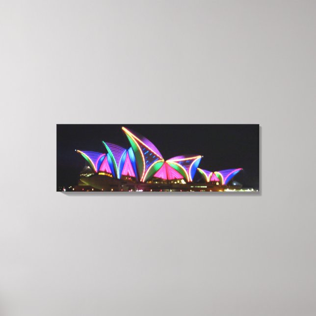 sydney opera house vibrant canvas print (Front)