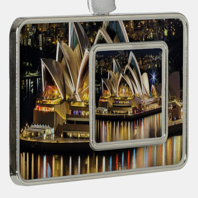Sydney - OPERA HOUSE - view Silver Plated Framed Ornament (Right)