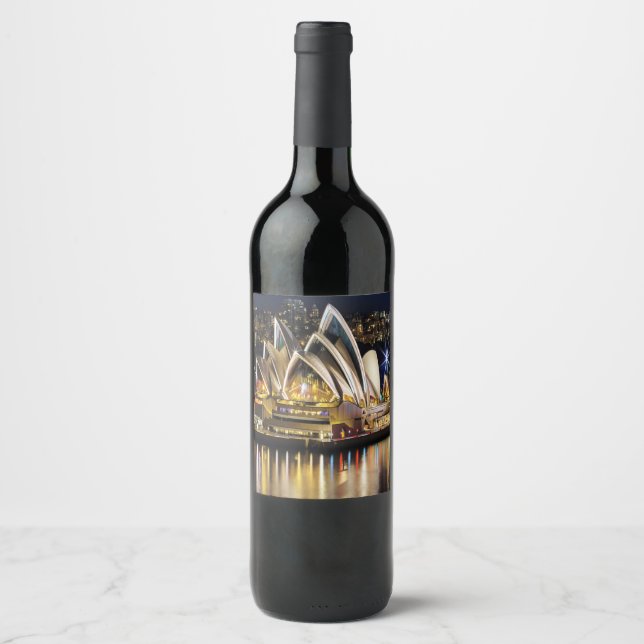 Sydney - OPERA HOUSE - view Wine Label (Front)