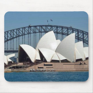 Sydney Opera House with Harbour Bridge Background. Mouse Mat