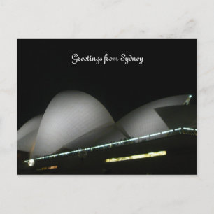 sydney opera night postcard