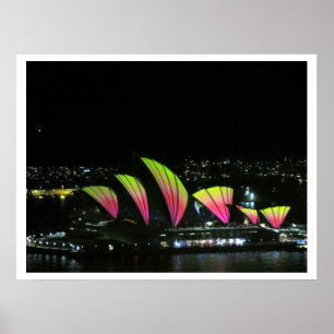 sydney opera vivid orange poster