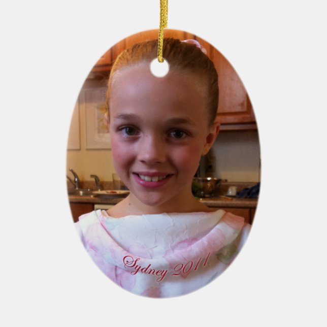 Sydney oval ceramic tree decoration (Front)