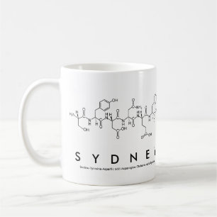 Sydney peptide name mug