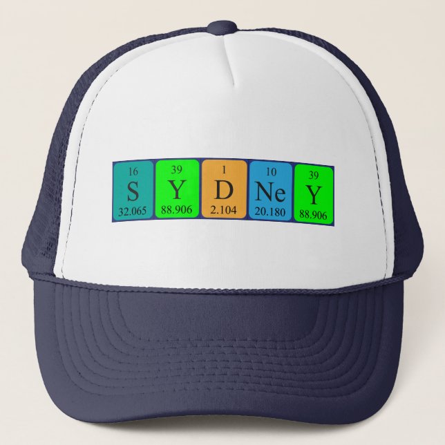 Sydney periodic table name hat (Front)