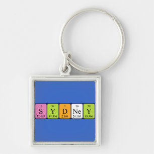 Sydney periodic table name keyring