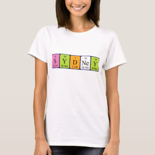 Sydney periodic table name shirt