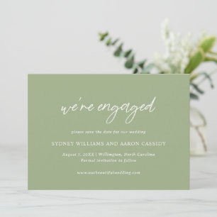 Sydney Sage Green Modern Wedding Save The Date